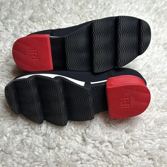 IRI WES I Black Red Low Top Sneaker Fun Trendy Chunky Pop of Color Y2K - Picture 7 of 16